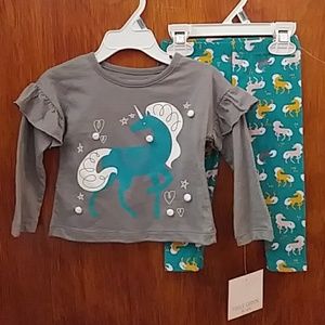 *SOLD OUT* Unicorn top & leggings set NWT